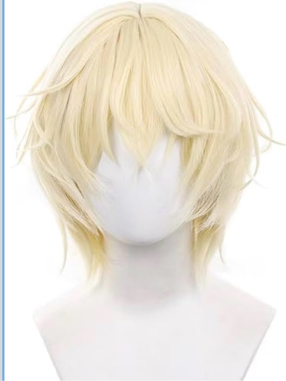 NWT Short Curly Blonde Cosplay Wig Halloween Costume Party Adult With Clip Hair